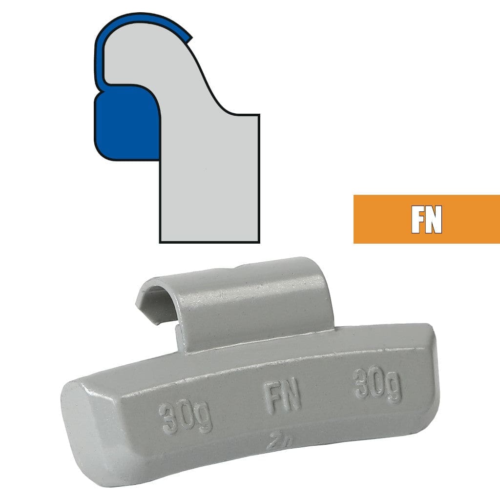 PESÉE CLIPPÉE STYLE "FN" EN PLOMB PLASTIFIÉ